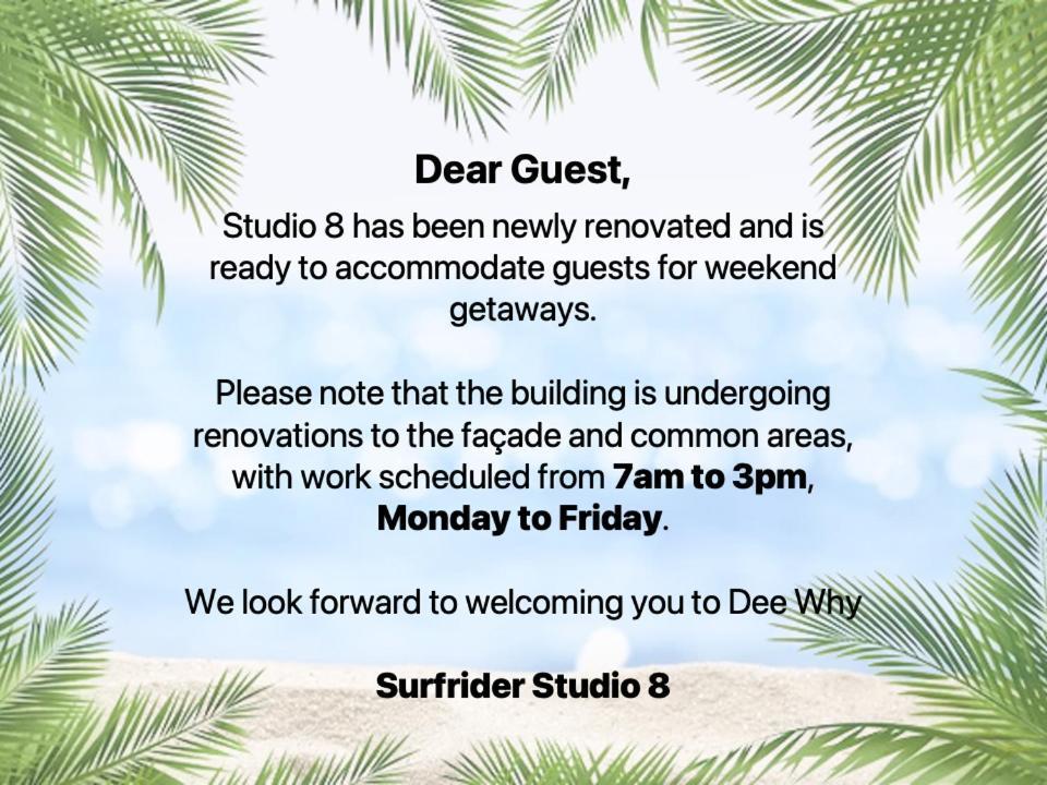 Dee Why Beach - Surfrider Studio 8 Leilighet Deewhy Eksteriør bilde